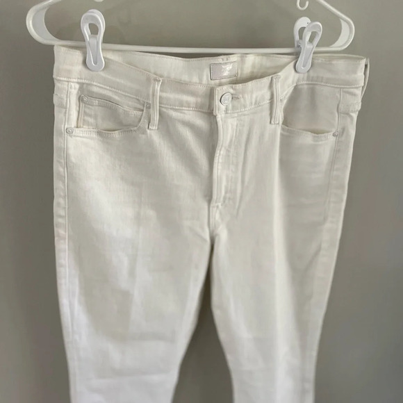 MOTHER The Dazzler Mid Rise Ankle Jeans - White - Size 33 - NWT - Picture 11 of 16